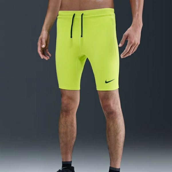 Nike Dri-FIT 蛍光イエロー タイツ メール便発送可 ナイキ ファスト メンズ Dri-FIT 1/2レングス