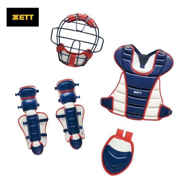 ゼット ZETT ジュニア軟式野球 キャッチャー防具(プロテクター) 4点